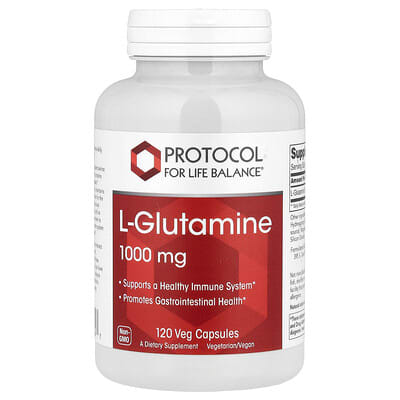 L-Glutamine, 1,000 mg, 120 вегетарианских капсул