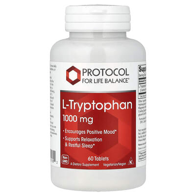L-Tryptophan, 1,000 mg, 60 таблеток