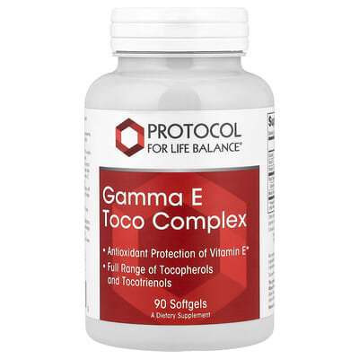 Protocol for Life Balance Gamma E Toco Complex, 90 мягких капсул