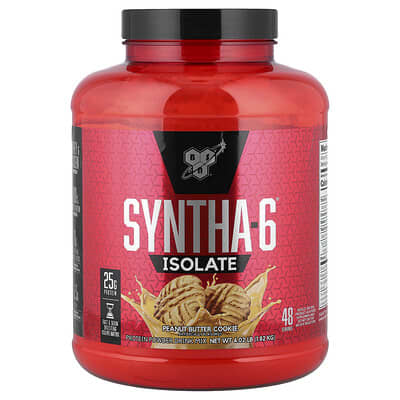 Протеиновый коктейль Syntha-6® Isolate, вкус Peanut Butter Cookie, 4.02 lb (1.82 kg)