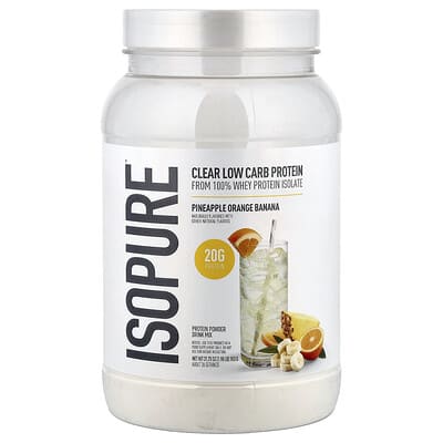 Протеиновый порошок Isopure Clear Low Carb, Pineapple Orange Banana, 1.98 lb (900 g)