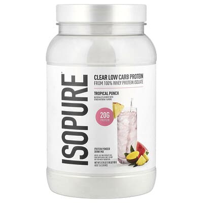 Isopure Протеиновый порошок, Tropical Punch, 1.98 lbs (900 g)