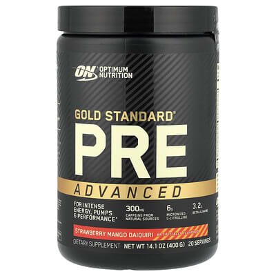 Gold Standard® Pre Advanced, Strawberry Mango Daiquiri, 14.1 oz (400 g)