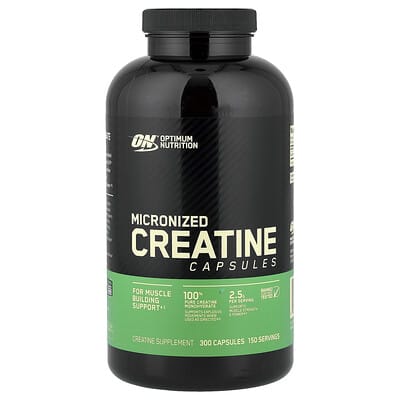 Micronized Creatine, 300 Capsules (1,250 mg per Capsule)