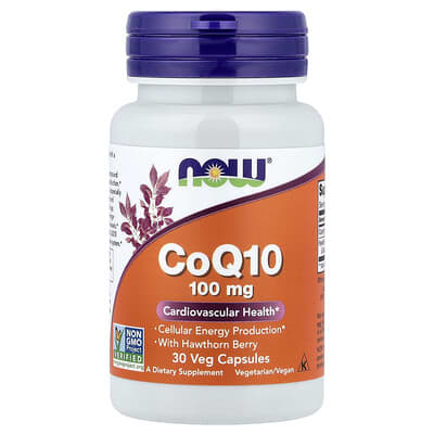 CoQ10 с ягодами боярышника, 30 вегетарианских капсул