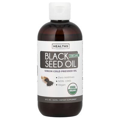 Масло черного тмина Healths Harmony Organic Black Seed Oil, 8 fl oz (240 ml)