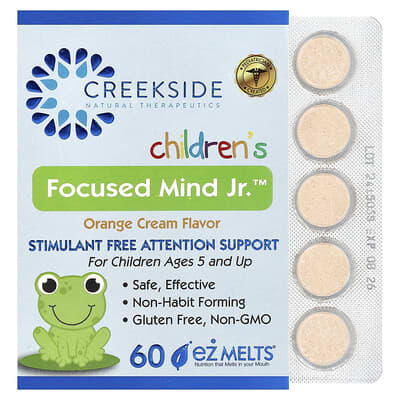 Детские витамины Children's Focused Mind Jr.™, Orange Cream, 60 таблеток EZ-Melt®
