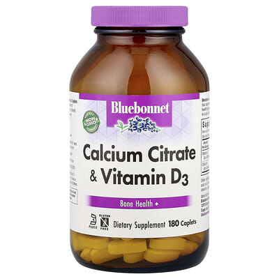 Calcium Citrate & Vitamin D3, 180 Caplets