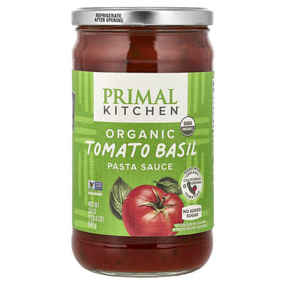 Pasta Sauce, Organic Tomato Basil, 24 oz (680 g)