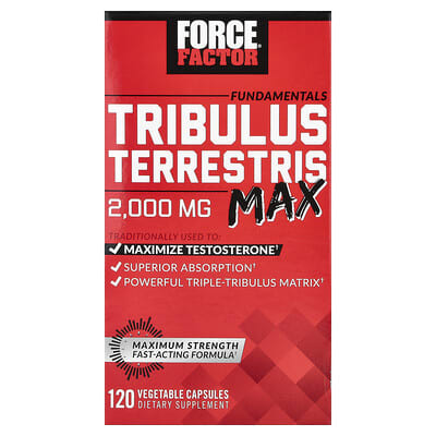Force Factor Fundamentals Tribulus Terrestris Max, 120 вегетарианских капсул