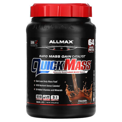 Спортивное питание QuickMass® Rapid Mass Gain Catalyst, Chocolate, 3.5 lbs (1.59 kg)
