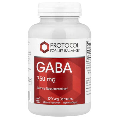 GABA, 750 mg, 120 вегетарианских капсул