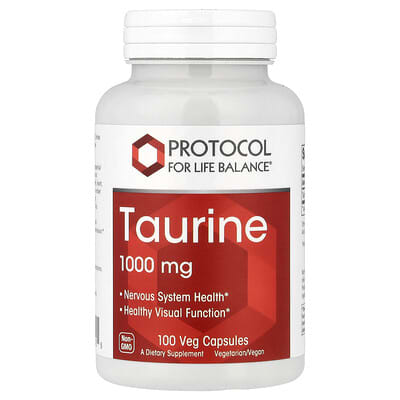 Protocol for Life Balance таурин, 1,000 mg, 100 вегетарианских капсул