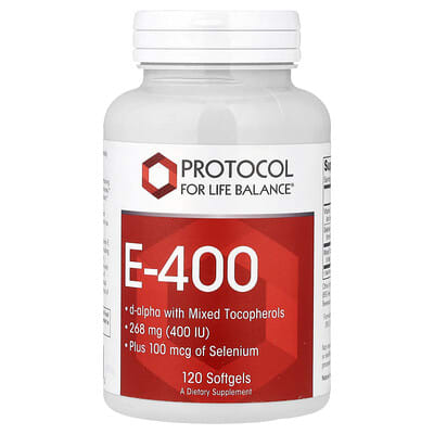 Protocol for Life Balance E-400, 120 мягких капсул