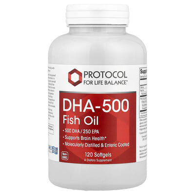 DHA-500, рыбный жир, 120 мягких капсул