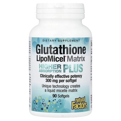 Glutathione LipoMicel Matrix, 300 mg, 90 мягких капсул