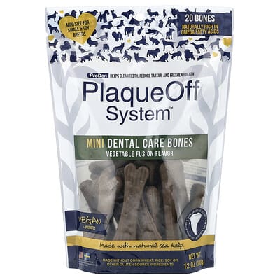 PlaqueOff System™ косточки для ухода за зубами, для мелких пород собак, 20 шт, 340 g