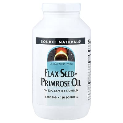 Source Naturals масло семян льна и примулы 180 Softgels
