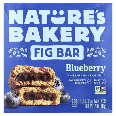 Fig Bar, Blueberry, 6 Twin Packs, 2 oz (57 g) Each