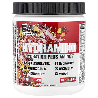 HydrAmino®, фруктовый пунш, 8.7 oz (246 g)