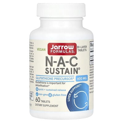 Vegan N-A-C Sustain, 600 mg, 60 таблеток