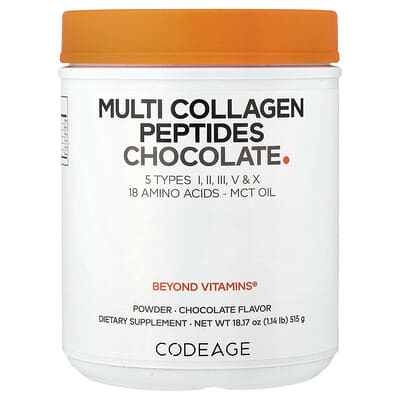 Codeage Мультиколлагеновые пептиды в порошке, Chocolate, 18.17 oz (515 g)