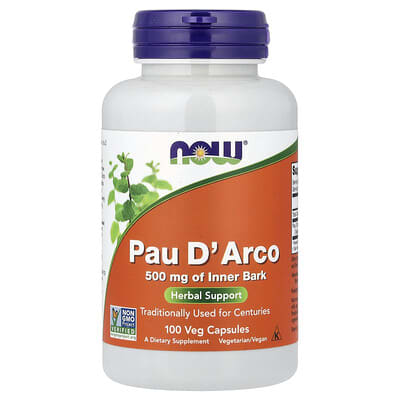 Pau D'Arco, 500 mg, 100 вегетарианских капсул