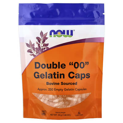 Double "00" Gelatin Caps, Approx. 250 пустых желатиновых капсул, 1.06 oz (30 g)