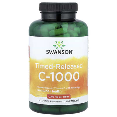 Vitamin C-1000 with Rose Hips, Timed-Released, 1,000 mg, 250 Tablets