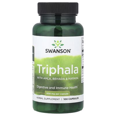 Трифала с амлой, бехадой и харадой, 500 mg, 100 капсул