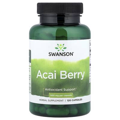Ягоды асаи Swanson Vitamins, 500 mg, 120 капсул
