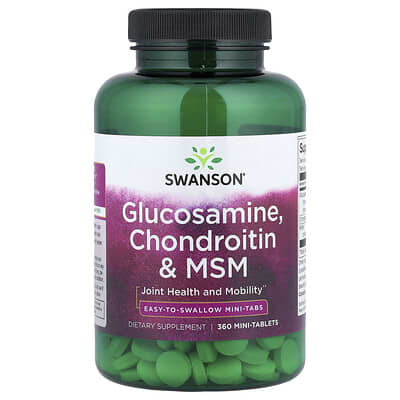 Glucosamine, Chondroitin & MSM, 360 мини-таблеток