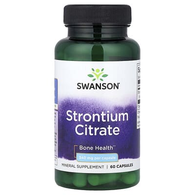 Цитрат стронция Swanson Vitamins, 340 mg, 60 капсул