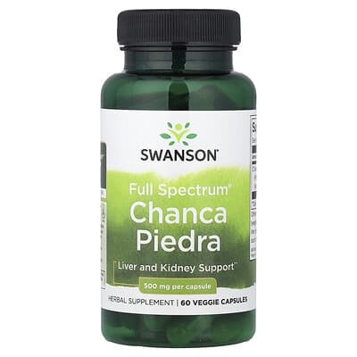 Swanson Vitamins Full Spectrum® Chanca Piedra, 500 mg, 60 вегетарианских капсул