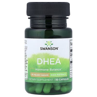 DHEA, высокая концентрация, 25 mg, 30 капсул