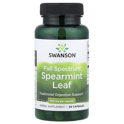 Full Spectrum® листья мяты перечной, 400 mg, 60 капсул