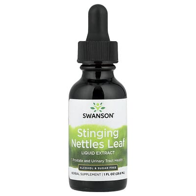 Swanson Vitamins Жидкий экстракт листьев крапивы, без спирта и сахара, 1 fl oz (29.6 ml)