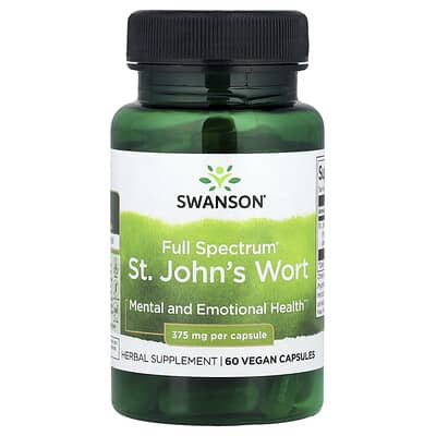 Swanson Vitamins Full Spectrum® St. John's Wort, 375 mg, 60 веганских капсул