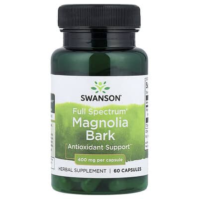 Swanson Vitamins Full Spectrum® Magnolia Bark, 400 mg, 60 капсул