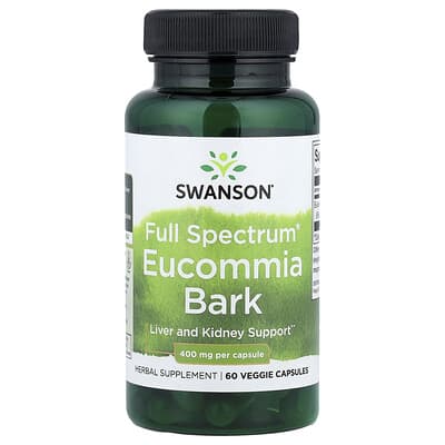 Full Spectrum® кора эвкомии, 400 mg, 60 вегетарианских капсул