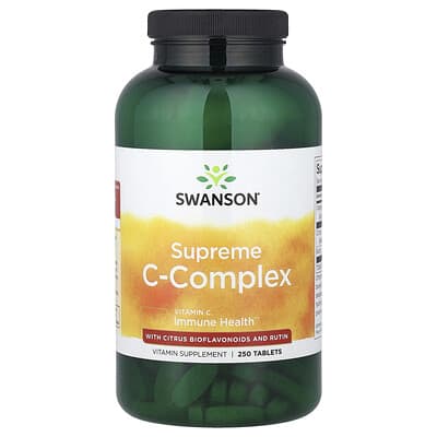 Swanson Vitamins Supreme C-Complex с цитрусовыми биофлавоноидами и рутином, 250 таблеток