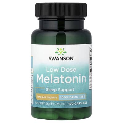 Swanson Vitamins Мелатонин в низкой дозировке, 1 mg, 120 капсул