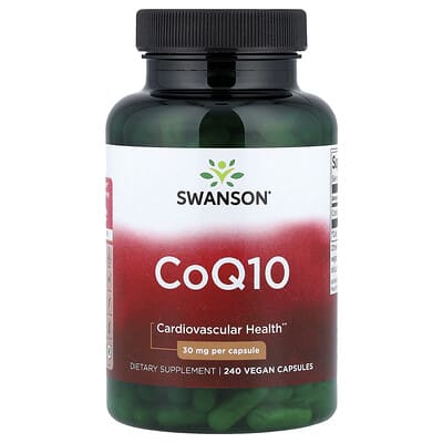 CoQ10, 30 mg, 240 веганских капсул