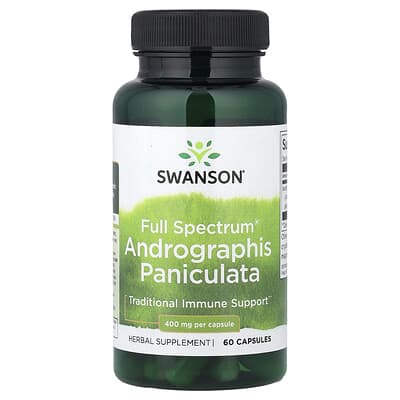 Swanson Vitamins Andrographis Paniculata Full Spectrum®, 400 mg, 60 капсул