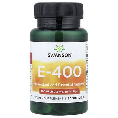 Vitamin E-400, 180.2 mg (400 IU), 60 Softgels