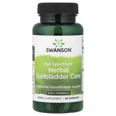Растительное средство Swanson Vitamins Full Spectrum™ для здоровья желчного пузыря, 60 капсул