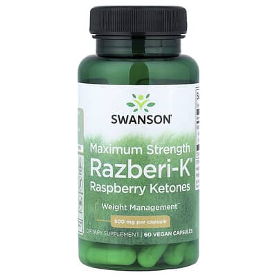 Razberi-K®, Малина, максимальная концентрация, 500 mg, 60 веганских капсул