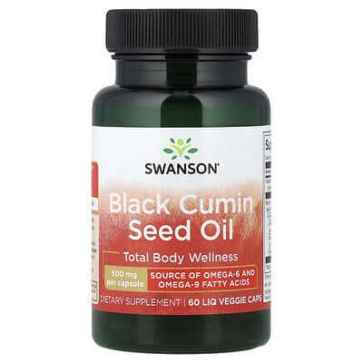 Масло семян черного тмина Swanson Vitamins, 60 Liq Veggie Caps