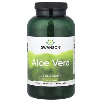 Алоэ вера, 25 mg, 300 мягких капсул