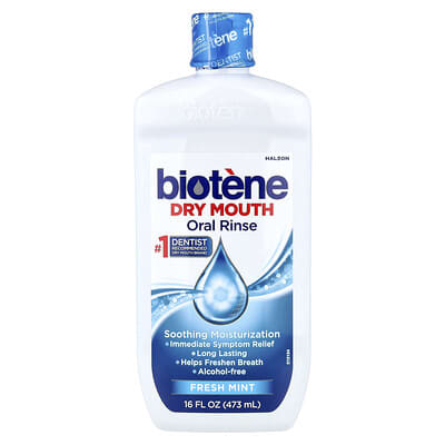 Ополаскиватель для полости рта Biotene Dental Products Dry Mouth, Fresh Mint, 16 fl oz (473 ml)